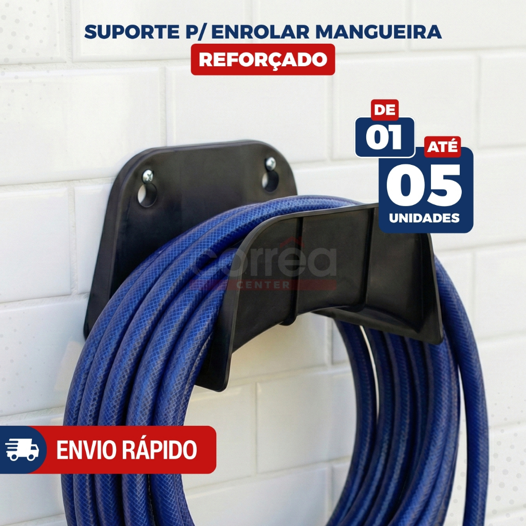 Suporte para Mangueira PVC – Organizador de Parede – Preto ou Verde – 1 até 5 Unidades em Oferta na Shopee