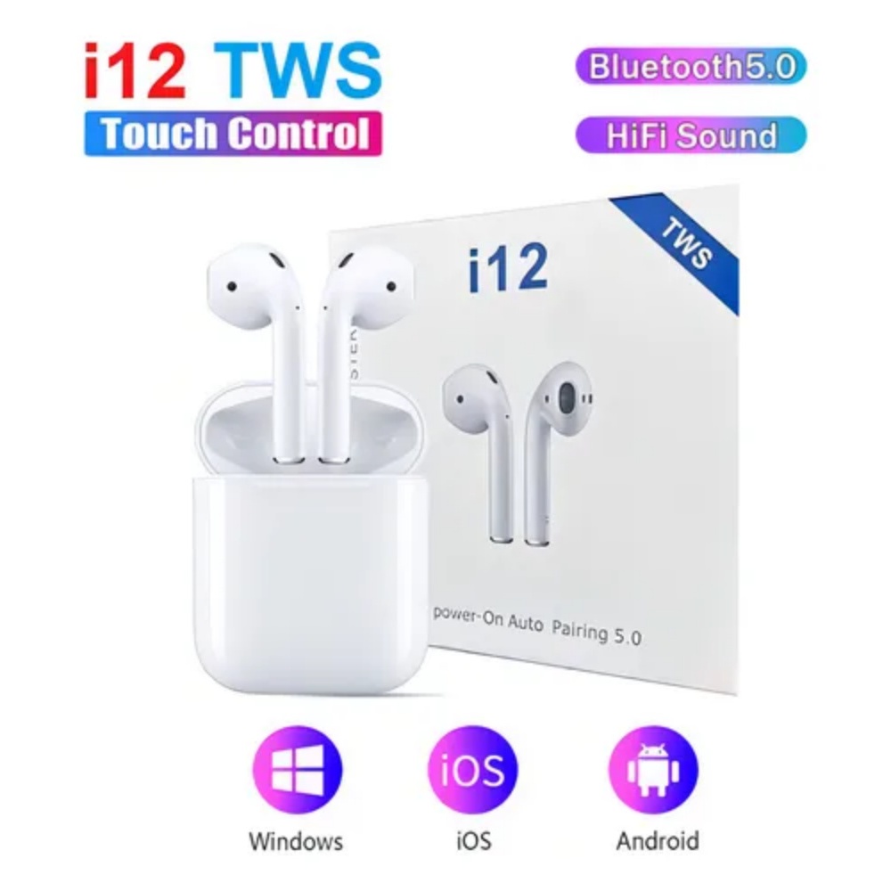 Fone de Ouvido Sem Fio I12 Fone Bluetooth Sem Fio Tws V5.0 Fone i12