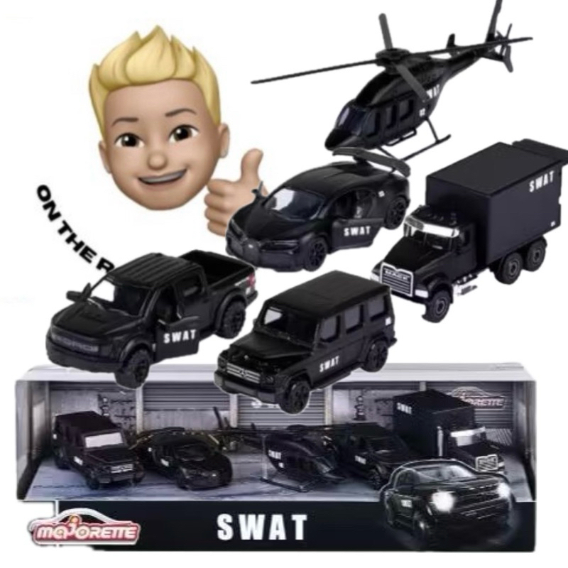 Miniaturas Pack 5 Miniaturas - SWAT E.U.A - Gift Pack - 1/64 - Majorette