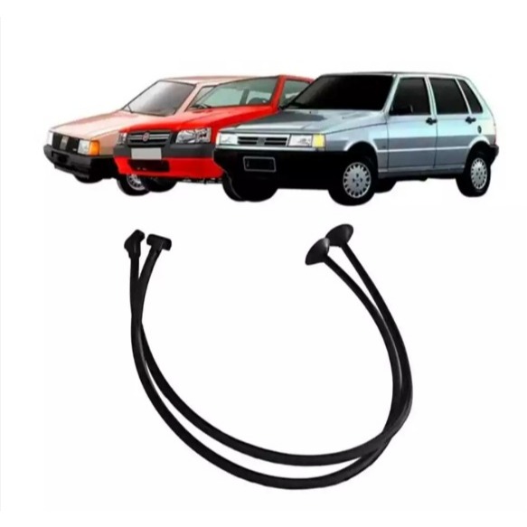 Par Cordão Tampão Traseiro Porta Malas Fiat Uno 1986 até 2013