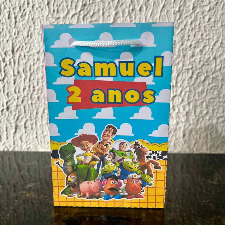 Sacolinha Surpresa Personalizada P - Toy Story - Lembrancinha de Festa - PEGUE E MONTE - Lembrancinha Festa Infantil