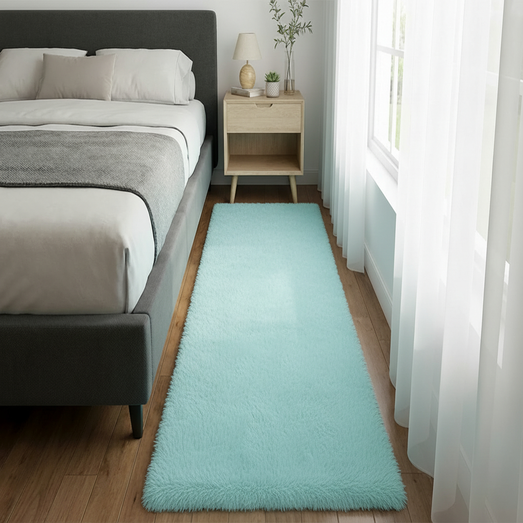 Tapete Passadeira 2,00 x 0,60 Corredor Quarto Sala Beira de Cama Felpudo Peludo Preço Baixo