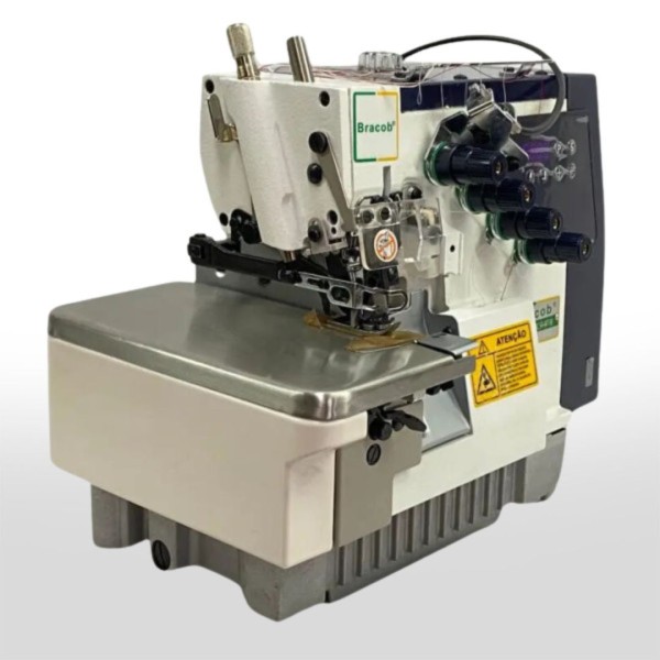 Máquina de Costura Overloque Bracob BC-S4-4-AT Direct Drive Completa Bivolt Ponto Cadeia