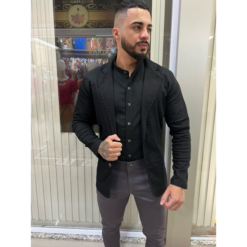 Blazer SlimFit Masculino com Elastano Sofisticado e Confortável para Qualquer Ocasião