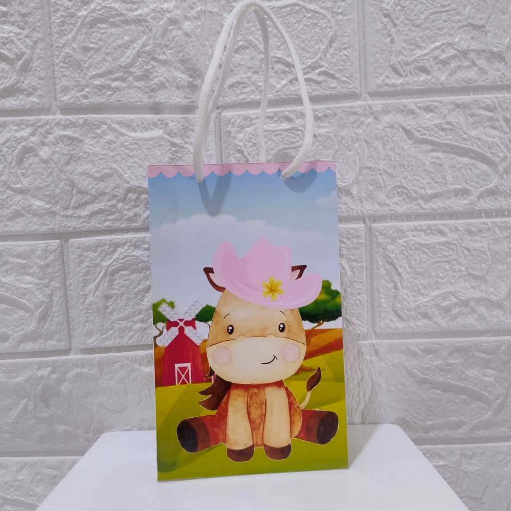 Sacolinha surpresa FAZENDINHA ROSA/ PARA MONTAR/ lembrancinhas FAZENDINHA ROSA/ personalizados FAZENDINHA ROSA