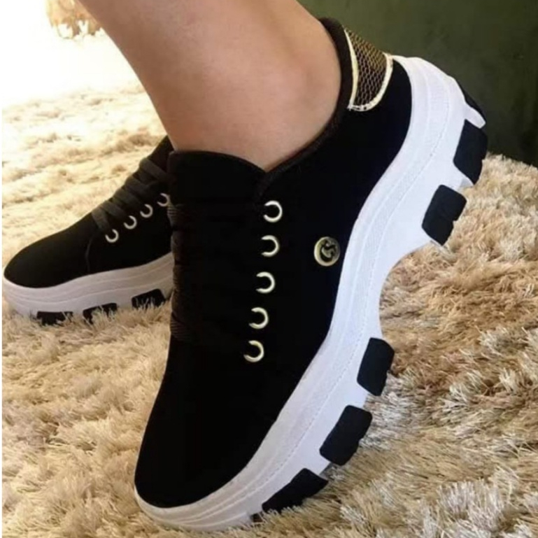 TENIS FEMININO CASUAL PLATAFORMA MAIS VENDIDO E CONTÁVEL