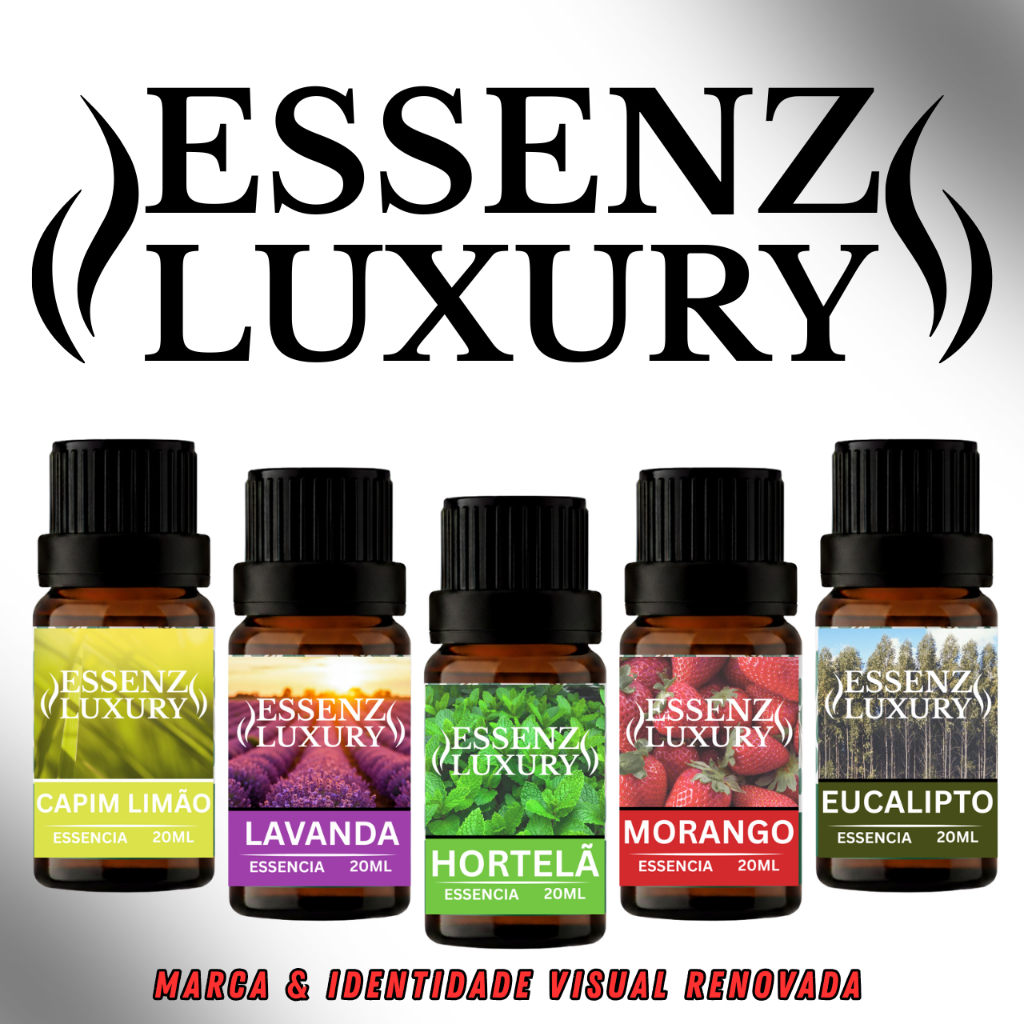 KIT COM 5 ESSÊNCIAS AROMÁTICAS 20ML PARA UMIDIFICADOR E DIFUSOR • CHEIRINHO DE AMBIENTE • NOVA IDENTIDADE VISUAL!!!
