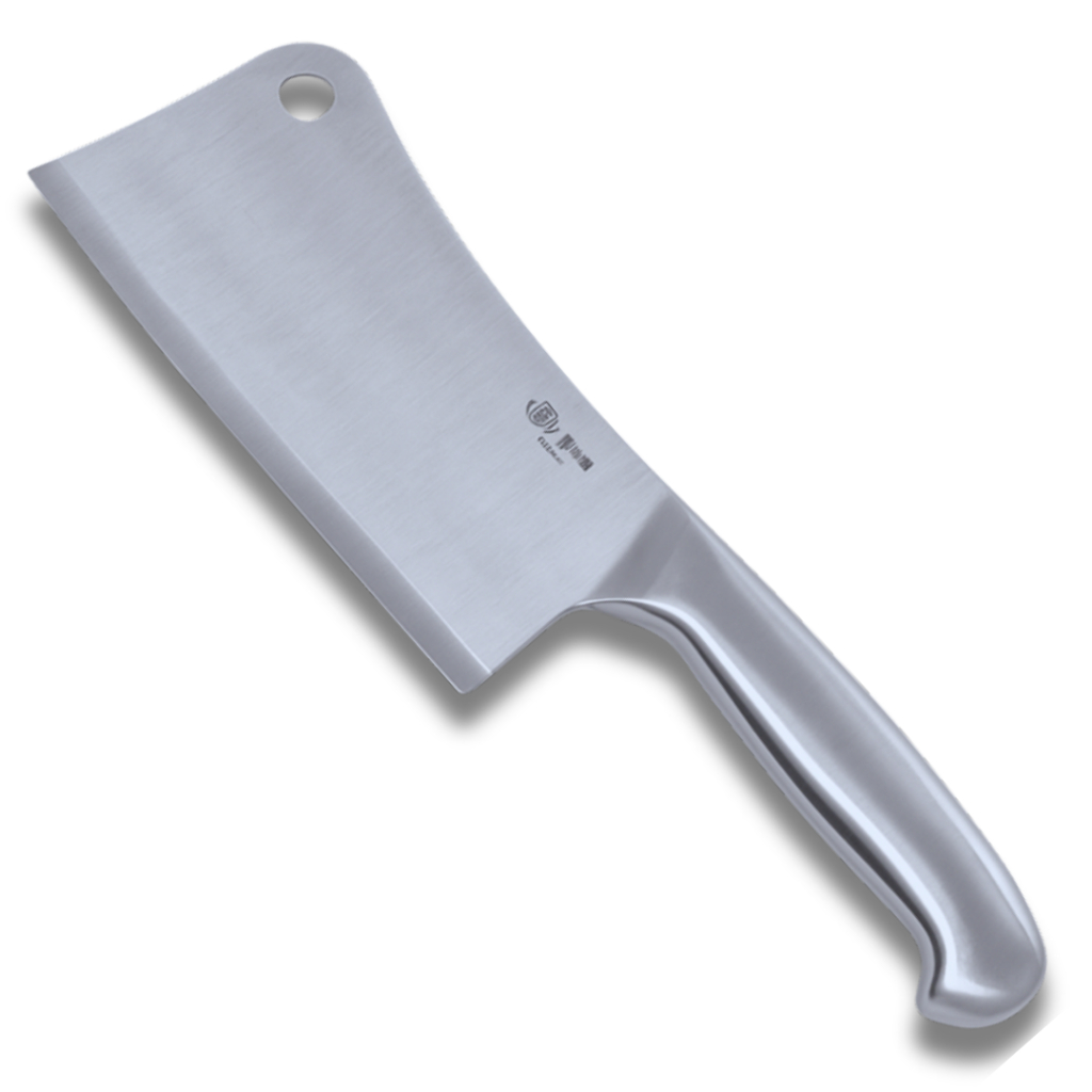 Cutelo Inox Afiado Para Cortar Carne E Osso Forte Resistente Açougue Mercado Churrasco Restaurante