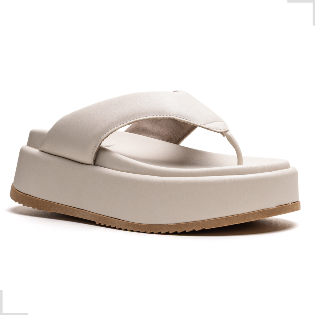 Sandália Papete Feminina Tamanco FlatForm Plataforma Alta Asa Delta Acolchoada Macia Confortável Tendência de Verão 2027