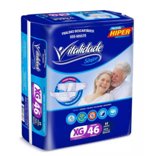 Fralda Geriátrica Adulto Vitalidade Senior M G XG Alta Absorção Confortável em Oferta na Shopee