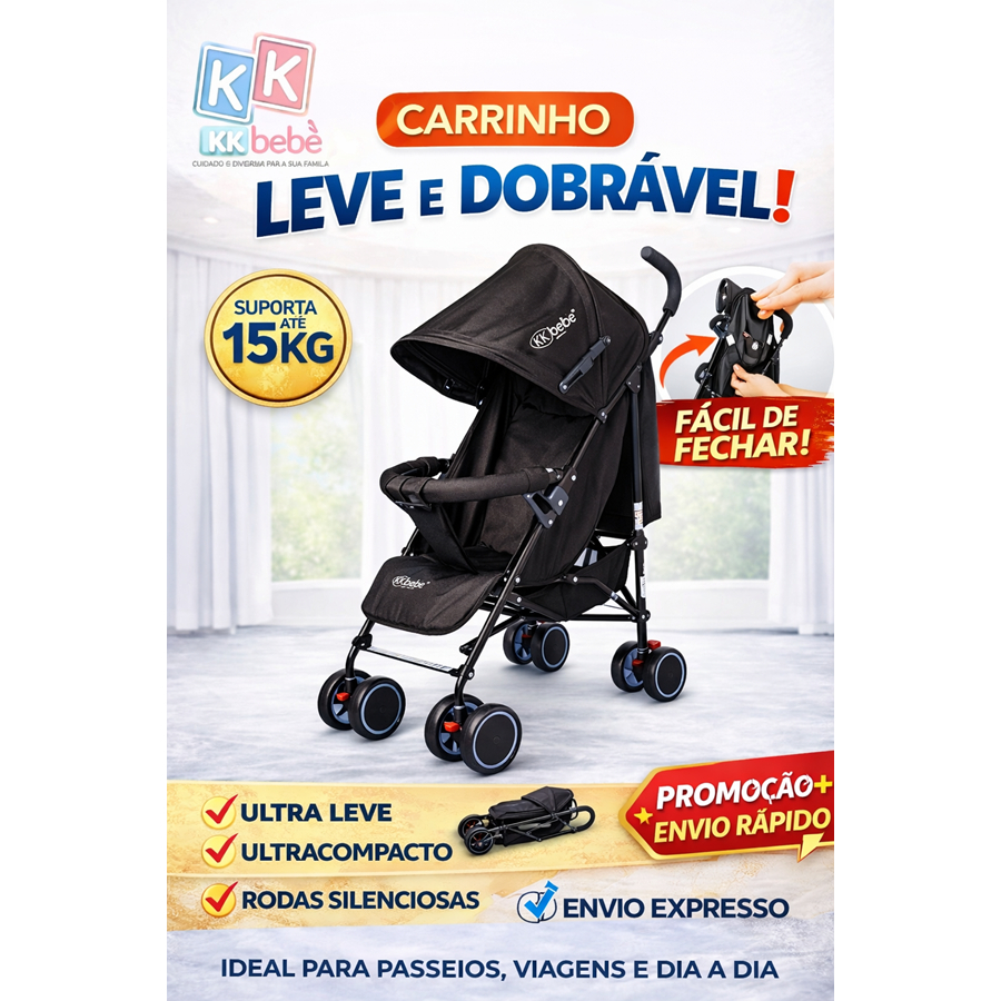 Carrinho de Bebê Guarda Chuva Vira Berço AntiRefluxo Leve Compacto Até 15kg Fácil de Fechar Rodas Silenciosas Infantil em Oferta na Shopee