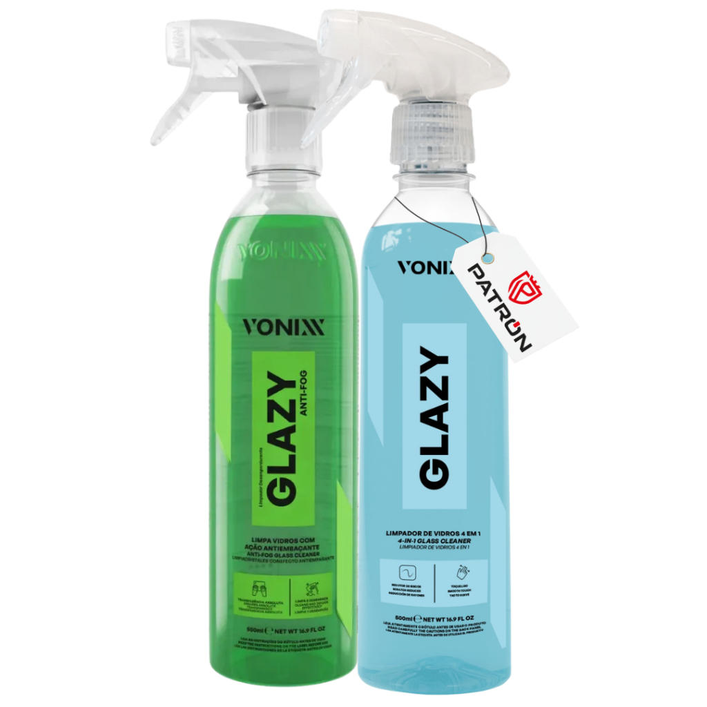 Kit Vonixx Antiembaçante Glazy Anti-fog + Glazy Limpa Vidros