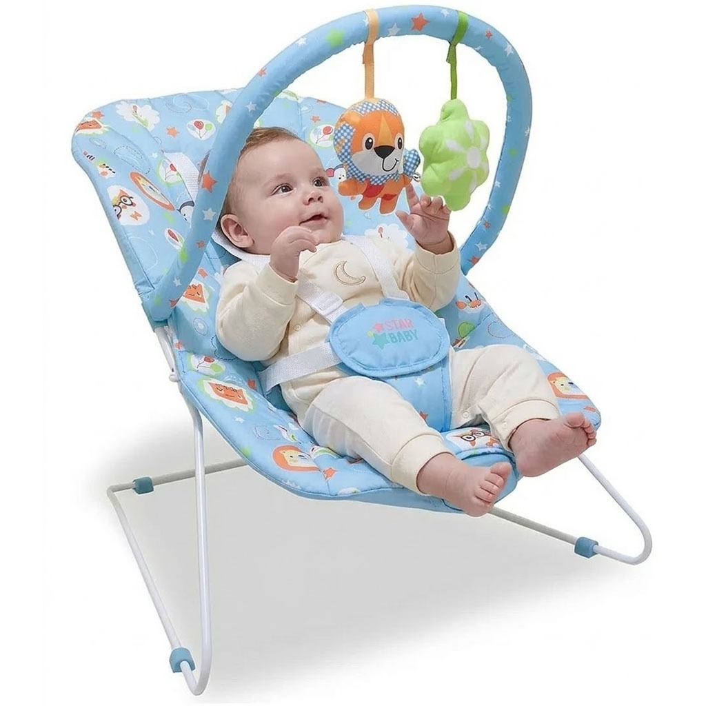 Cadeira de Descanso Bebê com Brinquedo Musical Infantil Vibratoria Mobile Lion 11kg