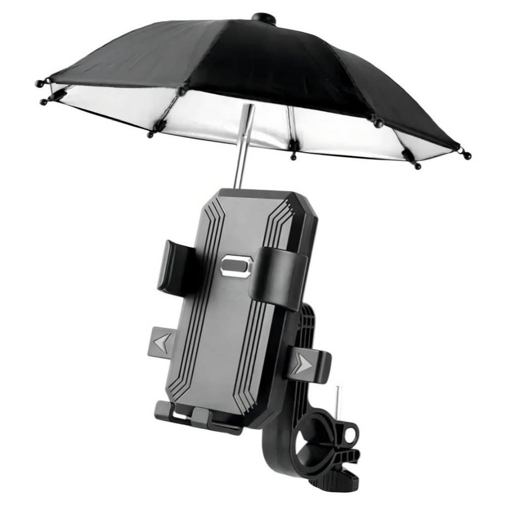 Suporte Celular Moto Bike com Guarda-Chuva SH-3167 | 360° Ajustável Universal Resistente à Chuva