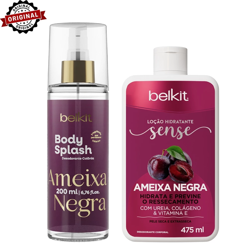 Body Splash + Hidratante Ameixa Negra BELKIT Pele Hidratada e Cheirosa Por Mais Tempo — imagem 1