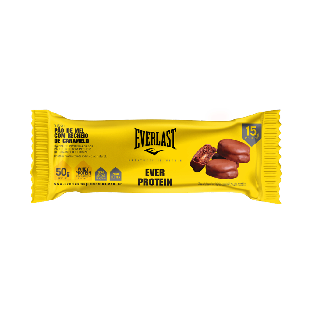 Barra de Proteína Sabor Pão de Mel e Crispies - 01 unidade Everlast Suplementos