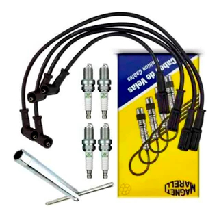 Kit Cabo E Vela Corsa Celta Prisma Spin 1.0 1.4 2001 A 2012 VHC+ CHAVE DE VELAS