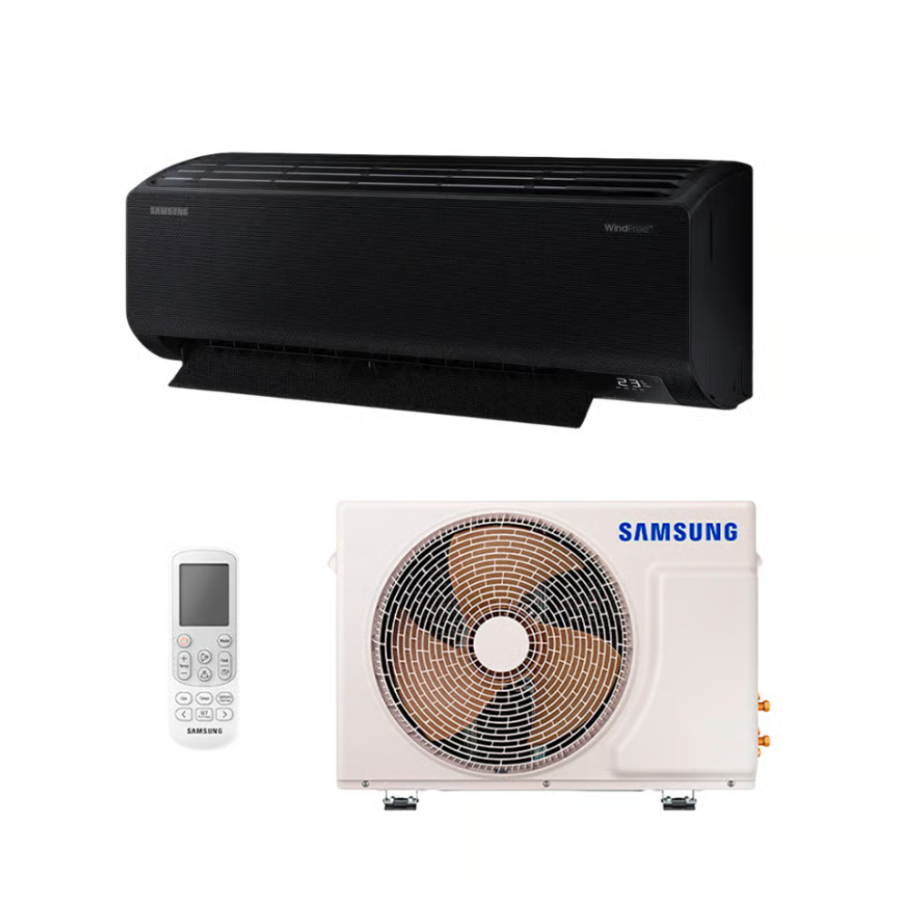 Ar Condicionado 18000 BTUs Inverter Samsung Windfree Connect Split Hi Wall Black Quente e Frio R-410a 220V Monofásico