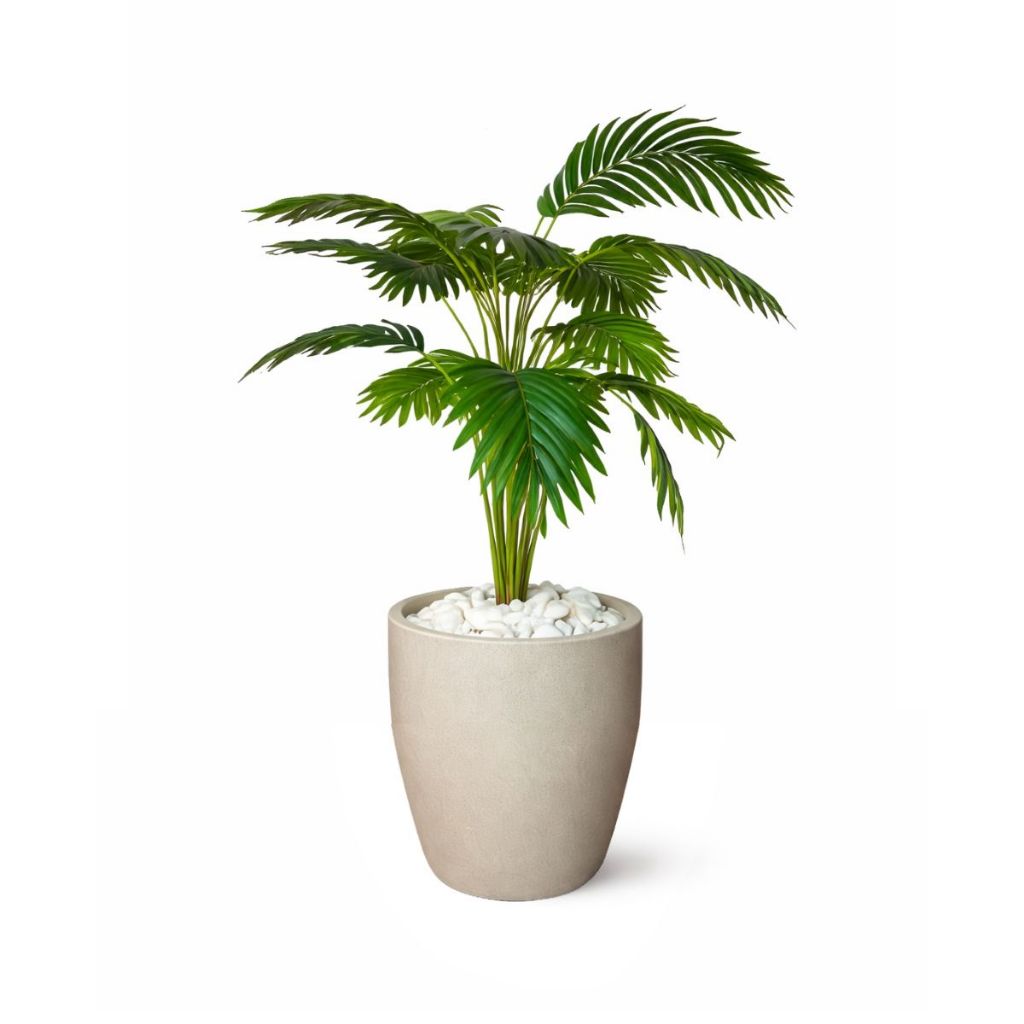 Palmeira Artificial Grande Com Vaso Polietileno Brilho Liso