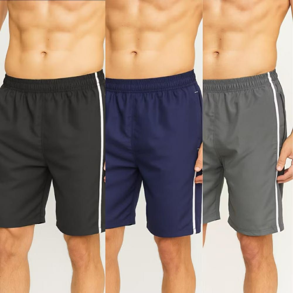 Short Bermuda Masculina Elástico na Cintura Tactel com Elastano Ideal pra Academia Corrida Dia a Dia Com Bolso Versátil