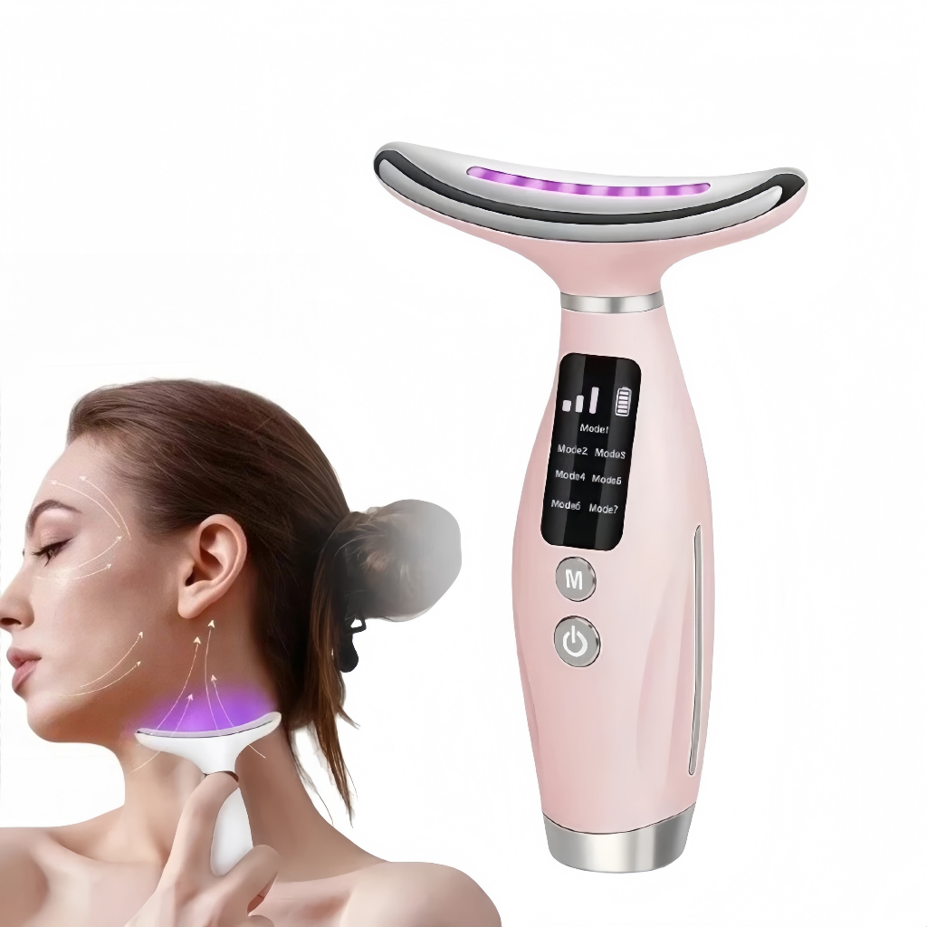 Massageador Facial e Pescoco com LED