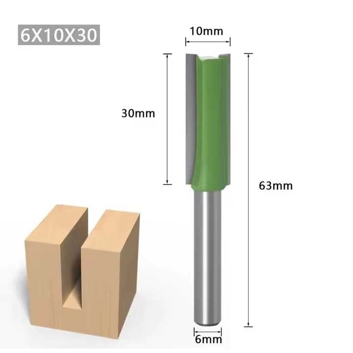 Fresa Para Tupia 10mm Haste 6mm Marcenaria Madeira Mdf Ampha