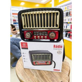 Rádio Portátil Retro KEPSOM KA-8552 | AM/FM/SW | Bateria e Tomada | Som Potente | Ideal para Presente em Oferta na Shopee