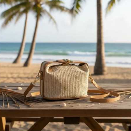 Bolsa de Palha Artesanal Transversal Alça Removível e Ajustável com Zíper em Oferta na Shopee