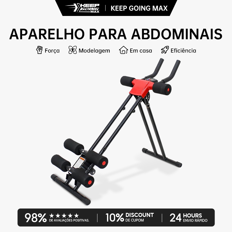Keep Máquina de Cintura e Abdominal Portátil com 5 Níveis de Ajuste