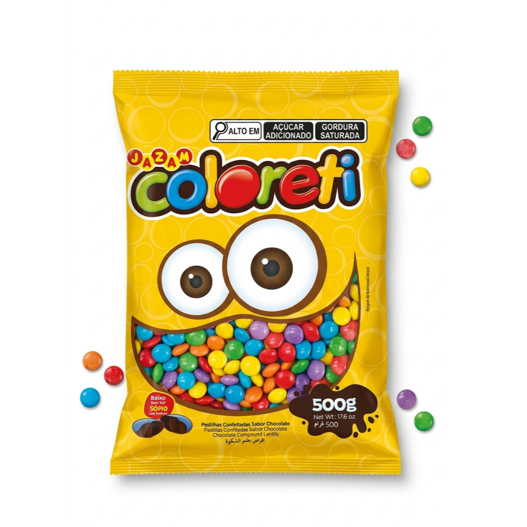 Coloreti Pct 500G Mini Jazam sortido em Oferta na Shopee