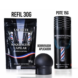 Cobertura capilar Pote 15g+ Refil 30g+ Borrifador Aplicador em Oferta na Shopee