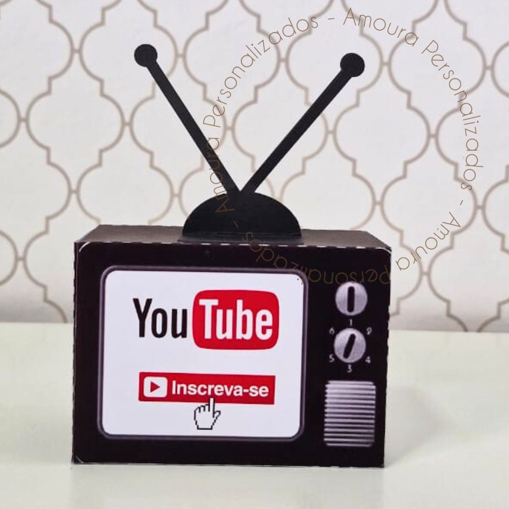 Caixa Retangular TV Lembrancinha Personalizada Youtube| CAIXINHA | FESTA | ANIVERSARIO