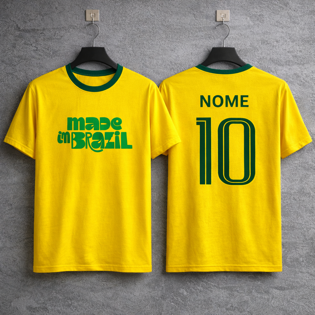 Camisa/Camiseta Copa do Mundo Seleção Brasileira Made in Brasil