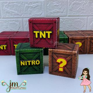 Caixa Cubo - Tema: Crash Bandicoot | Lembrancinha Infantil | Mêsversário | Aniversário | Festa Infantil | TNT | NITRO