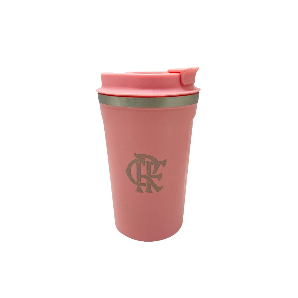 Copo Térmico Flamengo Rosa 350ml