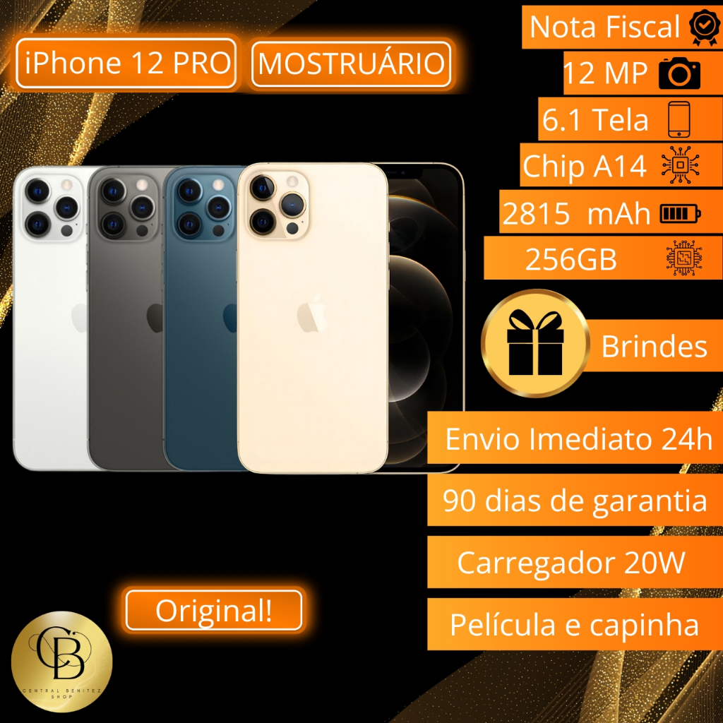 IPhone 12 Pro 256GB VITRINE Promoção Original Envio Imediato