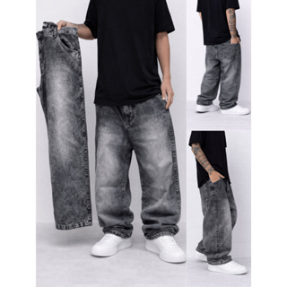 Calça balão baggy jeans super premium original reta boca larga masculina plus size várias cores streetwear dazzling em Oferta na Shopee
