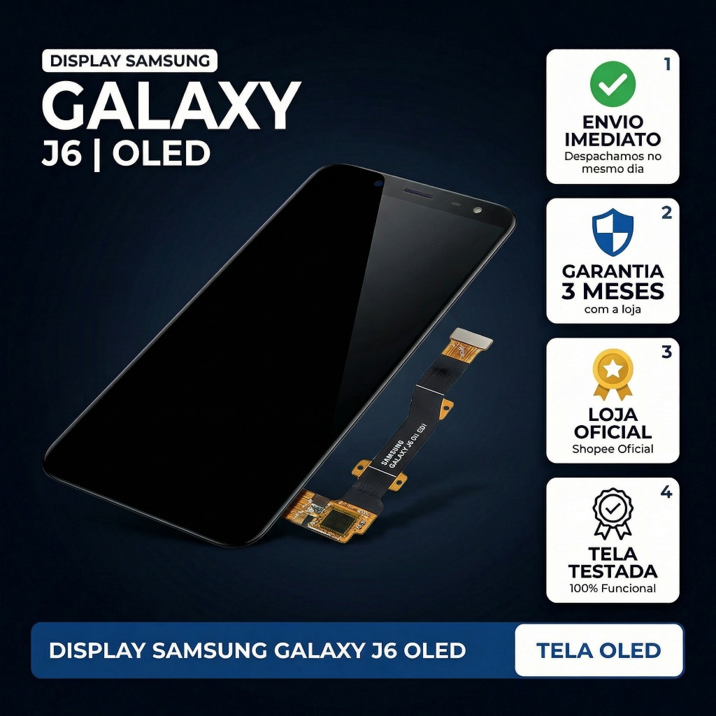 TELA DISPLAY FRONTAL SAMSUNG GALAXY J6 OLED ORIGINAL