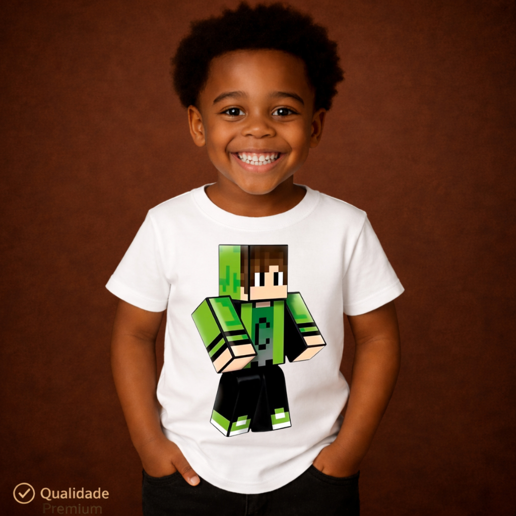 🎮 Cadres Algazarra Camiseta Gamer Infantil – Estampa Exclusiva 👕 | Presente Toda Criança Gamer Quer