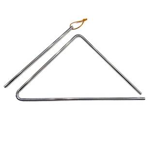 Triângulo Médio 25 cm Cromado em Metal com Baqueta Leve e Resistente - Sonatu