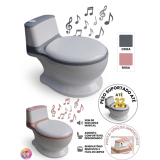 Privadinha Musical (Simula Som Real da Descarga) até 32Kg Infantil Bebe Troninho Desfralde CZ ou RS em Oferta na Shopee
