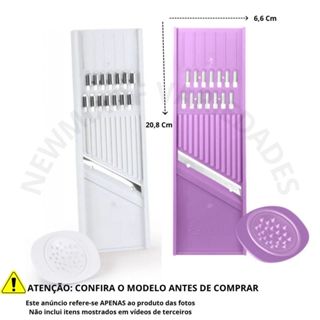 Keita  Prático Cortador Fatiador Ralador Manual de Legumes Fruta Batata Salada  Branco/Roxo21 Cm-NEW em Oferta na Shopee