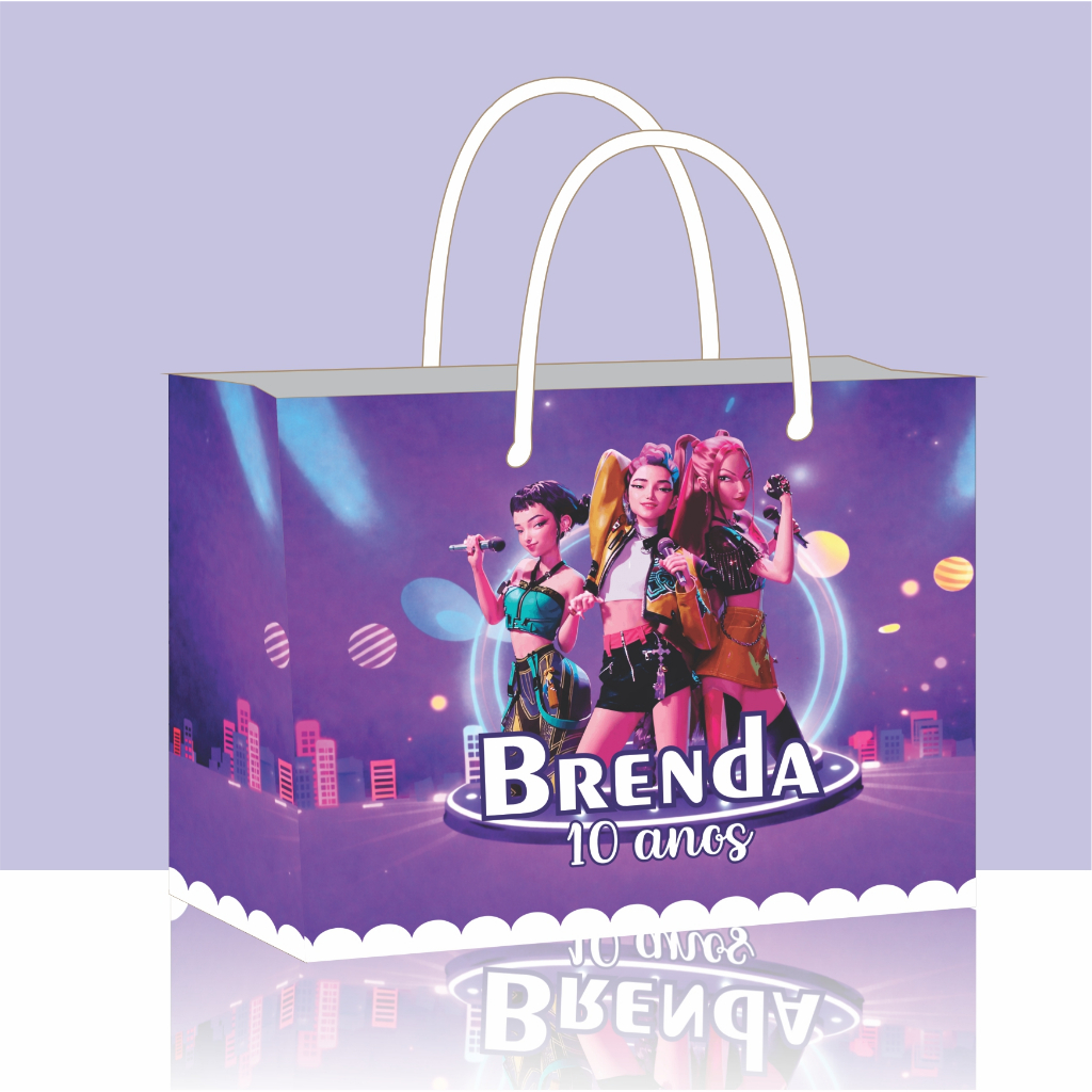 Sacolinha(M) GUERREIRAS personalizada - lembrancinha de festa - aniversário - sacolinha surpresa