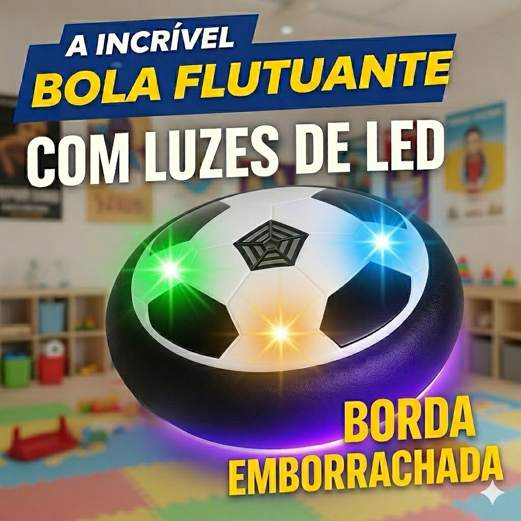 Bola De Futebol Flutuante Elétrica Para Crianças Jogos Esportivos Brinquedo Menino LED Piscante Kid