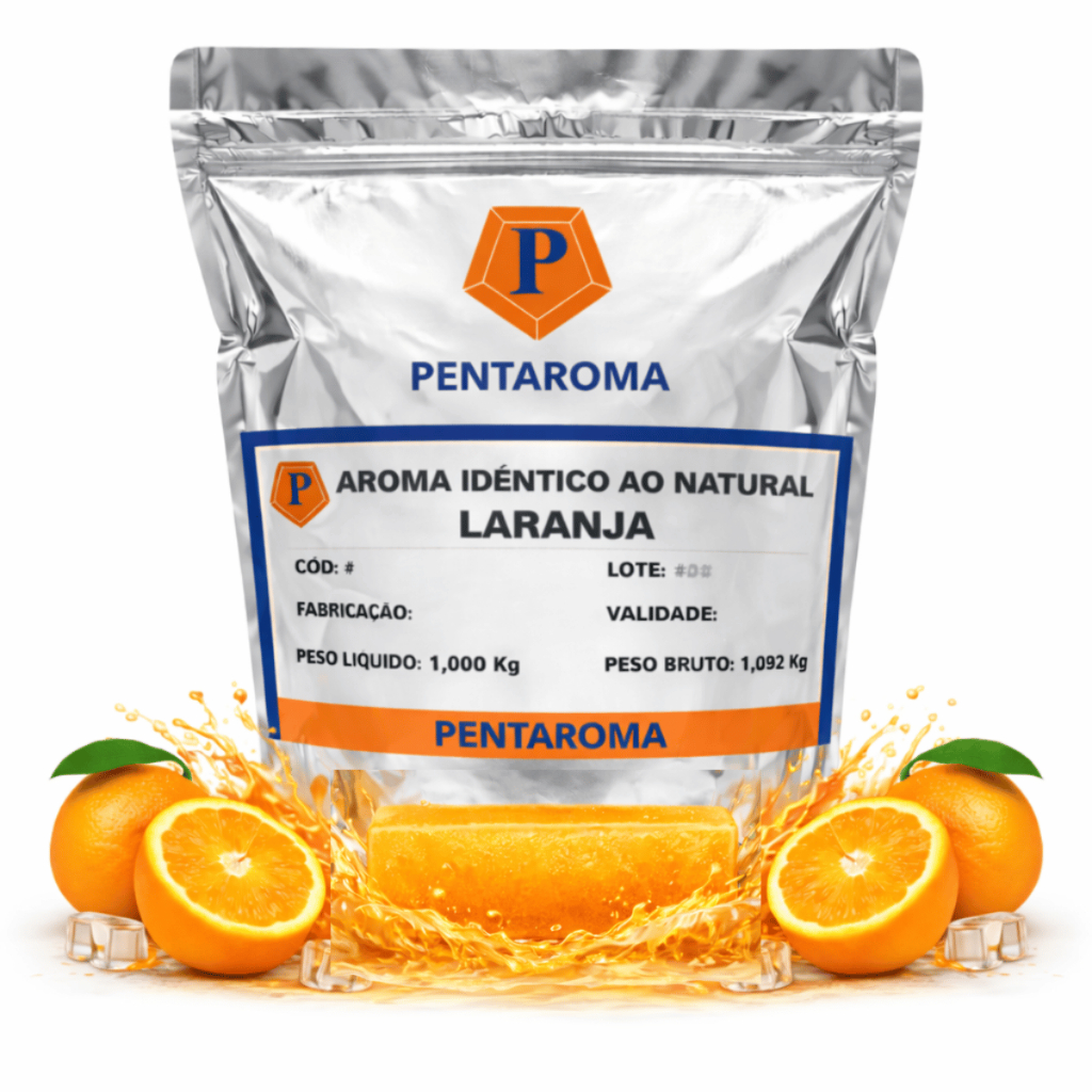 Aroma Profissional Gelo Saborizado - Laranja - Pentaroma - 1Kg | Sucesso nas Adegas!