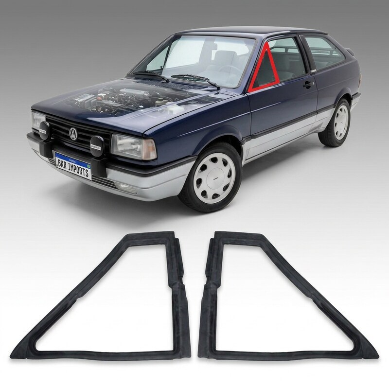 Par Borracha Quebra Vento Gol Quadrado 1988 até 1994 em Oferta na Shopee