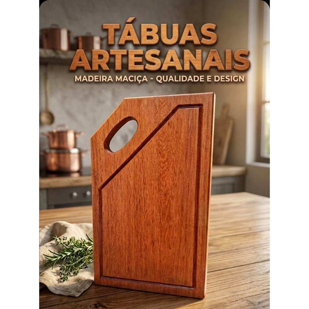 Tábua De Churrasco  Artesanal  Maçica  Grande em Oferta na Shopee
