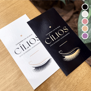 Cartão de Cuidados Alongamento e Extensão de Cílios - 9x5cm - Lash Design - CILIOS em Oferta na Shopee