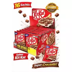 Cereal Kit Kat Nestlé 25g 16 Sachês Chocolate Original - Kit 1, 2 ou 3 Caixas Café da manhã / lanche