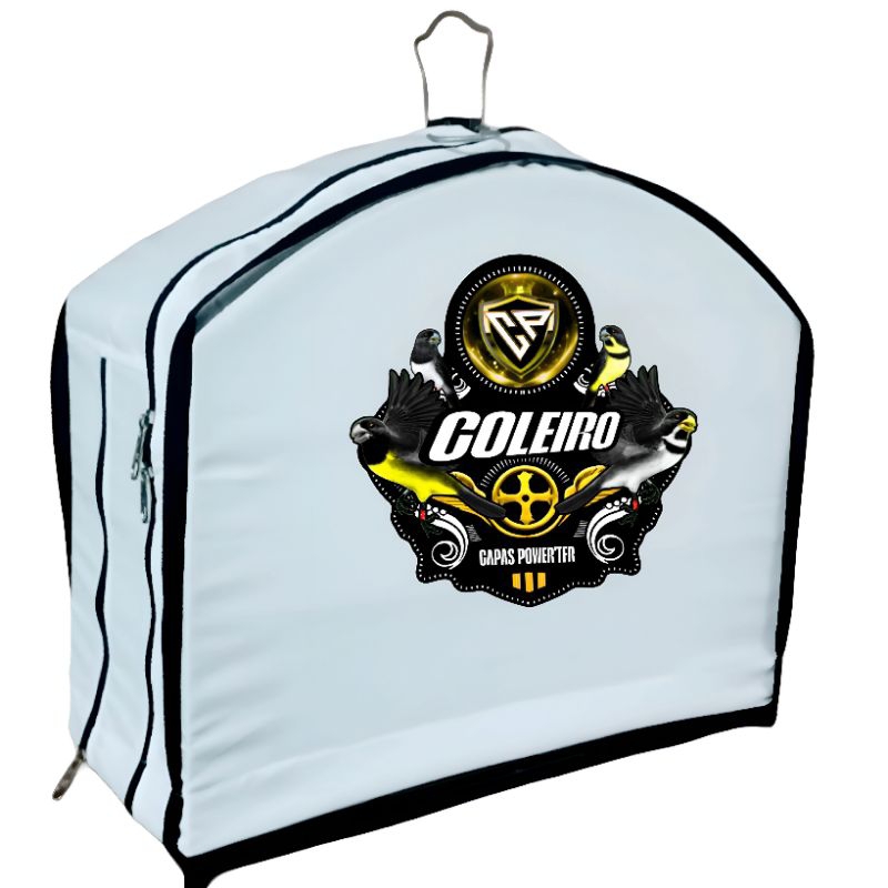 Capa protetora de gaiola coleiro papa capim baiano luxo torneio estampada 38Cx36Ax20L